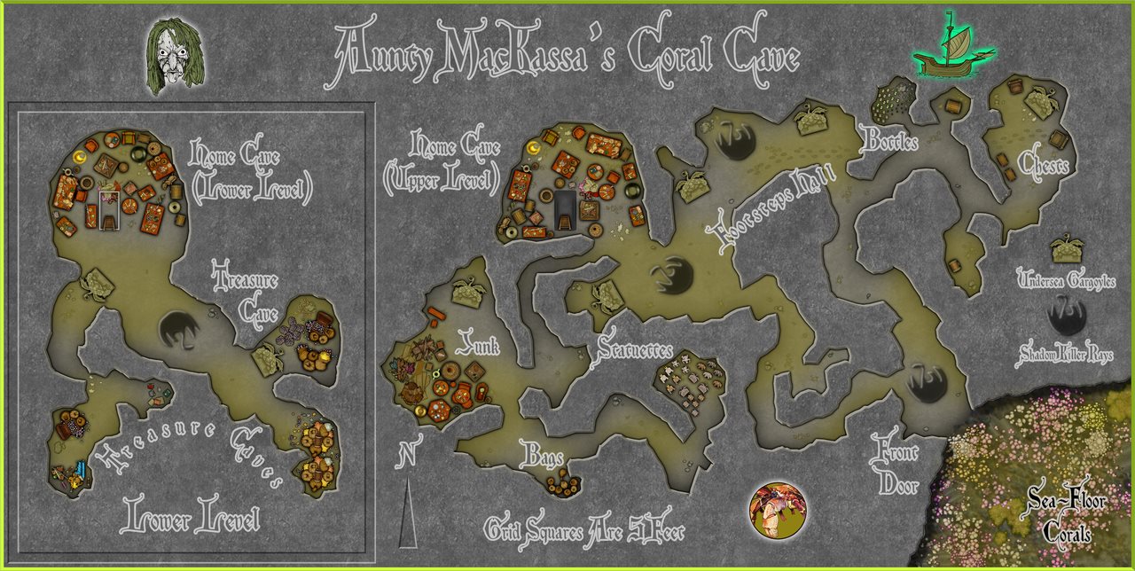 Nibirum Map: aunty mackassa coral cave by Wyvern